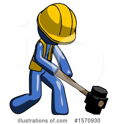 Royalty-Free (RF) Blue Design Mascot Clipart Illustration by Leo Blanchette - Stock Sample #1570930