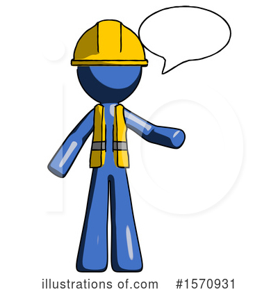 Royalty-Free (RF) Blue Design Mascot Clipart Illustration by Leo Blanchette - Stock Sample #1570931