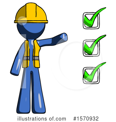 Royalty-Free (RF) Blue Design Mascot Clipart Illustration by Leo Blanchette - Stock Sample #1570932
