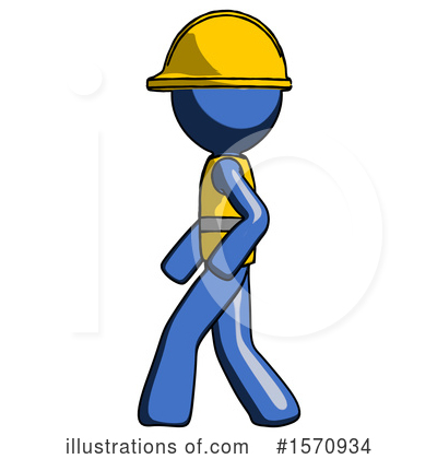 Royalty-Free (RF) Blue Design Mascot Clipart Illustration by Leo Blanchette - Stock Sample #1570934