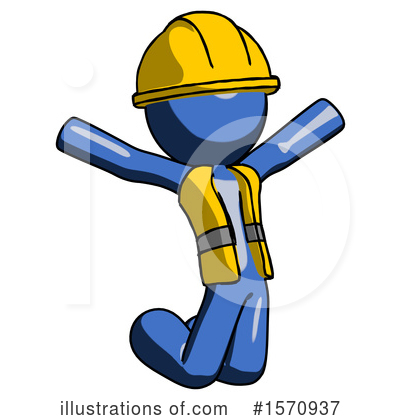 Royalty-Free (RF) Blue Design Mascot Clipart Illustration by Leo Blanchette - Stock Sample #1570937