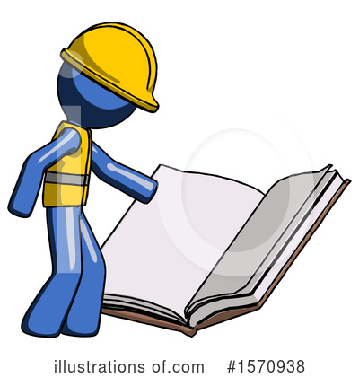 Royalty-Free (RF) Blue Design Mascot Clipart Illustration by Leo Blanchette - Stock Sample #1570938