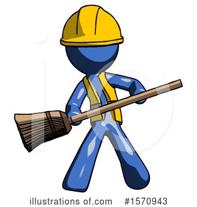 Royalty-Free (RF) Blue Design Mascot Clipart Illustration by Leo Blanchette - Stock Sample #1570943