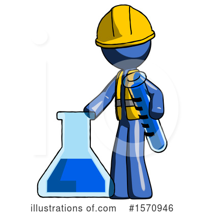 Royalty-Free (RF) Blue Design Mascot Clipart Illustration by Leo Blanchette - Stock Sample #1570946