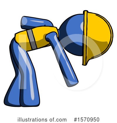 Royalty-Free (RF) Blue Design Mascot Clipart Illustration by Leo Blanchette - Stock Sample #1570950