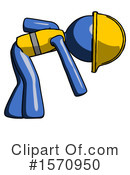 Blue Design Mascot Clipart #1570950 by Leo Blanchette