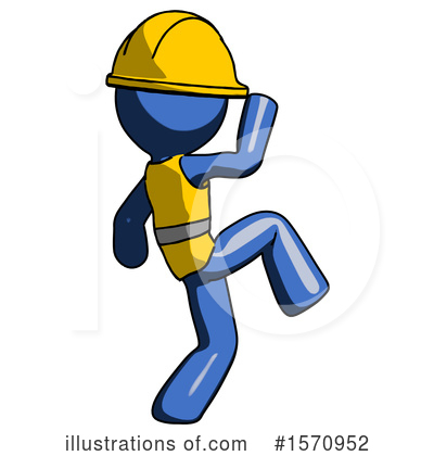 Royalty-Free (RF) Blue Design Mascot Clipart Illustration by Leo Blanchette - Stock Sample #1570952