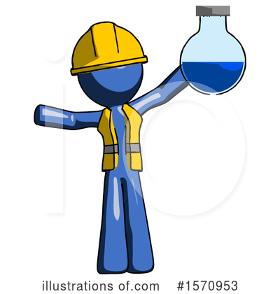 Royalty-Free (RF) Blue Design Mascot Clipart Illustration by Leo Blanchette - Stock Sample #1570953