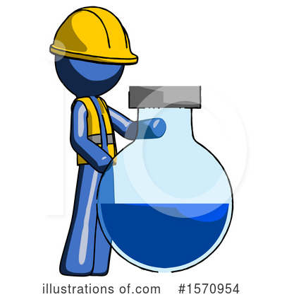Royalty-Free (RF) Blue Design Mascot Clipart Illustration by Leo Blanchette - Stock Sample #1570954