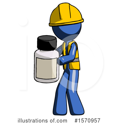 Royalty-Free (RF) Blue Design Mascot Clipart Illustration by Leo Blanchette - Stock Sample #1570957