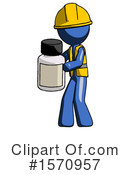 Blue Design Mascot Clipart #1570957 by Leo Blanchette