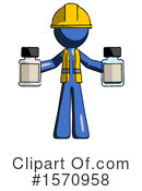 Blue Design Mascot Clipart #1570958 by Leo Blanchette