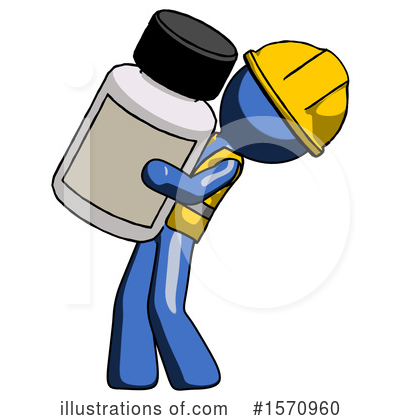 Royalty-Free (RF) Blue Design Mascot Clipart Illustration by Leo Blanchette - Stock Sample #1570960