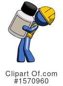 Blue Design Mascot Clipart #1570960 by Leo Blanchette