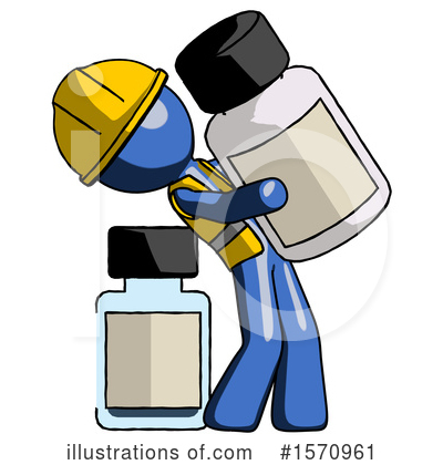 Royalty-Free (RF) Blue Design Mascot Clipart Illustration by Leo Blanchette - Stock Sample #1570961
