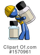 Blue Design Mascot Clipart #1570961 by Leo Blanchette