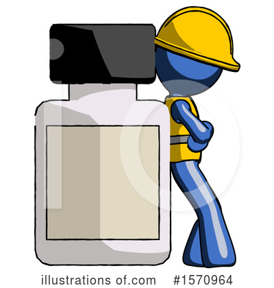 Royalty-Free (RF) Blue Design Mascot Clipart Illustration by Leo Blanchette - Stock Sample #1570964