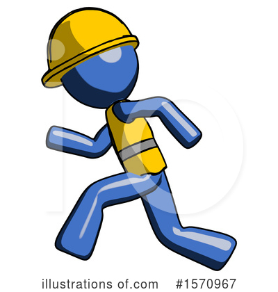 Royalty-Free (RF) Blue Design Mascot Clipart Illustration by Leo Blanchette - Stock Sample #1570967