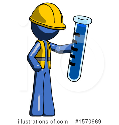 Royalty-Free (RF) Blue Design Mascot Clipart Illustration by Leo Blanchette - Stock Sample #1570969