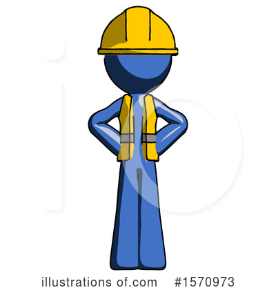 Royalty-Free (RF) Blue Design Mascot Clipart Illustration by Leo Blanchette - Stock Sample #1570973