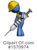 Blue Design Mascot Clipart #1570974 by Leo Blanchette