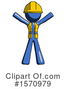 Blue Design Mascot Clipart #1570979 by Leo Blanchette