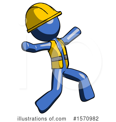 Royalty-Free (RF) Blue Design Mascot Clipart Illustration by Leo Blanchette - Stock Sample #1570982