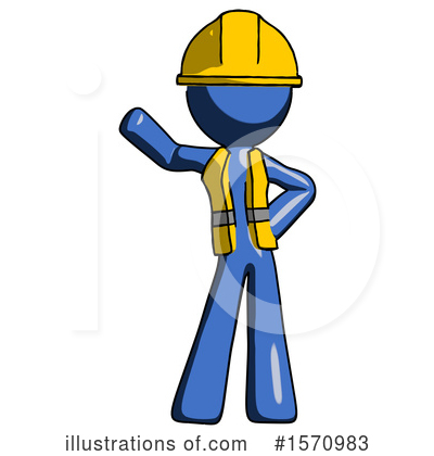 Royalty-Free (RF) Blue Design Mascot Clipart Illustration by Leo Blanchette - Stock Sample #1570983