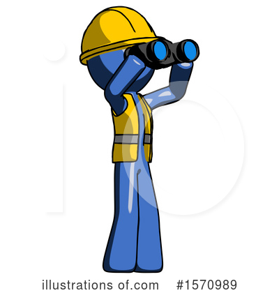 Royalty-Free (RF) Blue Design Mascot Clipart Illustration by Leo Blanchette - Stock Sample #1570989