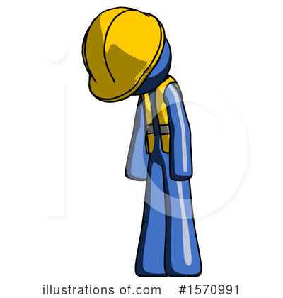 Royalty-Free (RF) Blue Design Mascot Clipart Illustration by Leo Blanchette - Stock Sample #1570991