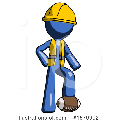 Royalty-Free (RF) Blue Design Mascot Clipart Illustration by Leo Blanchette - Stock Sample #1570992