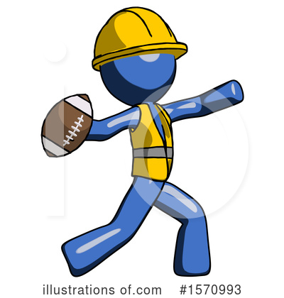 Royalty-Free (RF) Blue Design Mascot Clipart Illustration by Leo Blanchette - Stock Sample #1570993