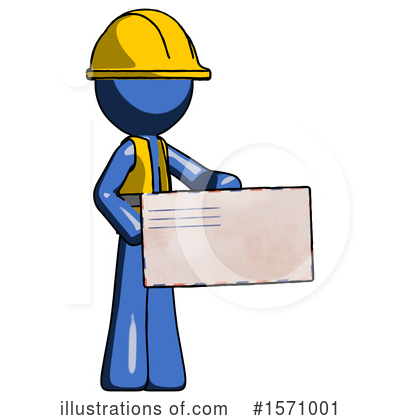Royalty-Free (RF) Blue Design Mascot Clipart Illustration by Leo Blanchette - Stock Sample #1571001