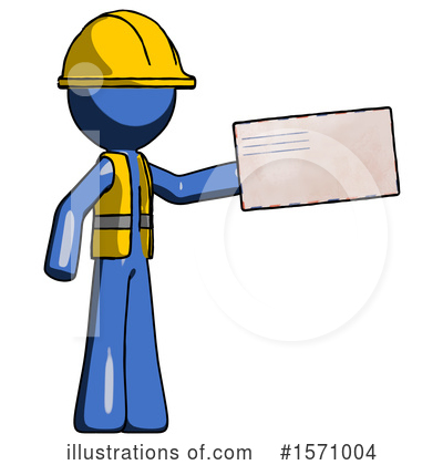 Royalty-Free (RF) Blue Design Mascot Clipart Illustration by Leo Blanchette - Stock Sample #1571004