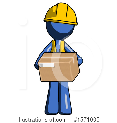 Royalty-Free (RF) Blue Design Mascot Clipart Illustration by Leo Blanchette - Stock Sample #1571005