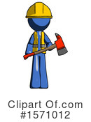 Blue Design Mascot Clipart #1571012 by Leo Blanchette