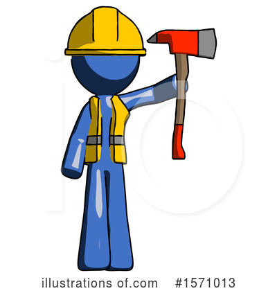 Royalty-Free (RF) Blue Design Mascot Clipart Illustration by Leo Blanchette - Stock Sample #1571013