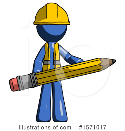 Royalty-Free (RF) Blue Design Mascot Clipart Illustration by Leo Blanchette - Stock Sample #1571017