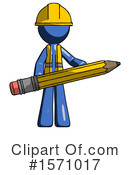 Blue Design Mascot Clipart #1571017 by Leo Blanchette
