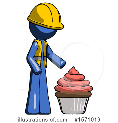 Royalty-Free (RF) Blue Design Mascot Clipart Illustration by Leo Blanchette - Stock Sample #1571019