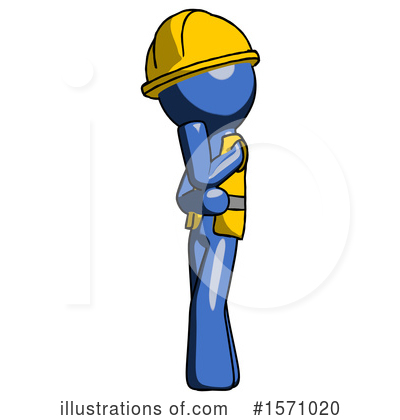 Royalty-Free (RF) Blue Design Mascot Clipart Illustration by Leo Blanchette - Stock Sample #1571020
