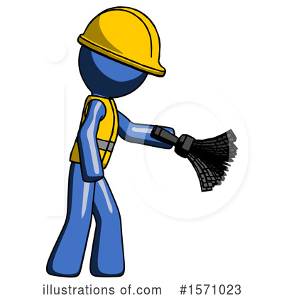 Royalty-Free (RF) Blue Design Mascot Clipart Illustration by Leo Blanchette - Stock Sample #1571023