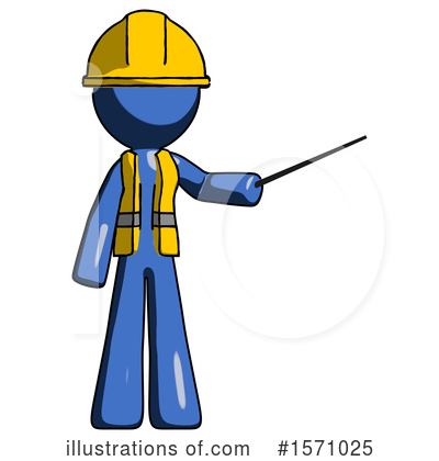 Royalty-Free (RF) Blue Design Mascot Clipart Illustration by Leo Blanchette - Stock Sample #1571025