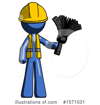 Royalty-Free (RF) Blue Design Mascot Clipart Illustration by Leo Blanchette - Stock Sample #1571031