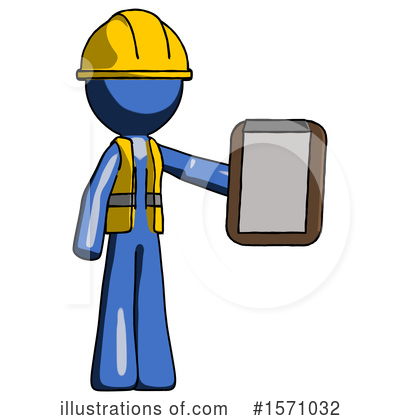 Royalty-Free (RF) Blue Design Mascot Clipart Illustration by Leo Blanchette - Stock Sample #1571032