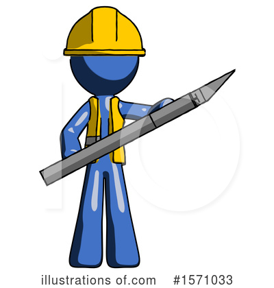 Royalty-Free (RF) Blue Design Mascot Clipart Illustration by Leo Blanchette - Stock Sample #1571033