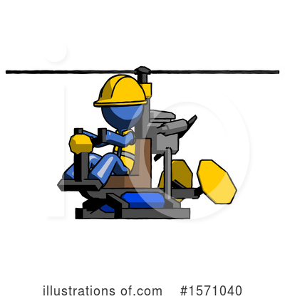 Royalty-Free (RF) Blue Design Mascot Clipart Illustration by Leo Blanchette - Stock Sample #1571040