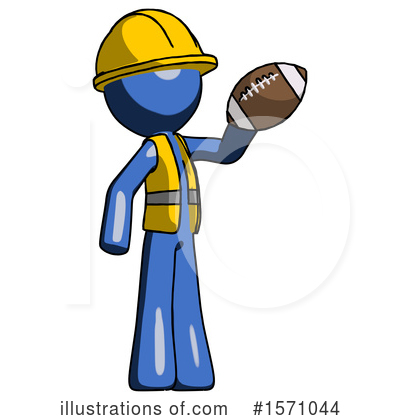 Royalty-Free (RF) Blue Design Mascot Clipart Illustration by Leo Blanchette - Stock Sample #1571044
