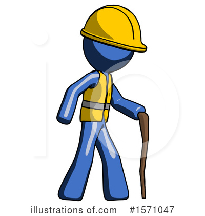 Royalty-Free (RF) Blue Design Mascot Clipart Illustration by Leo Blanchette - Stock Sample #1571047