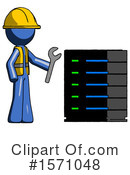 Blue Design Mascot Clipart #1571048 by Leo Blanchette